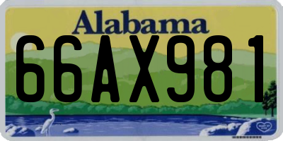 AL license plate 66AX981