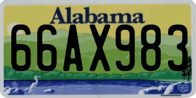 AL license plate 66AX983