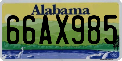 AL license plate 66AX985