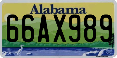 AL license plate 66AX989