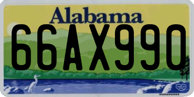 AL license plate 66AX990
