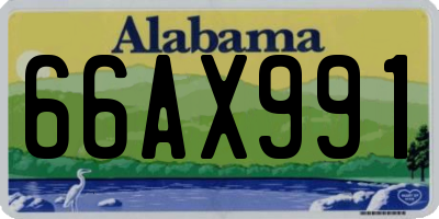 AL license plate 66AX991
