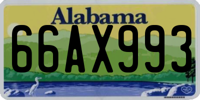 AL license plate 66AX993