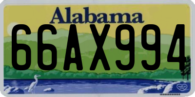 AL license plate 66AX994