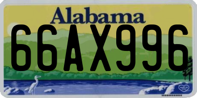 AL license plate 66AX996