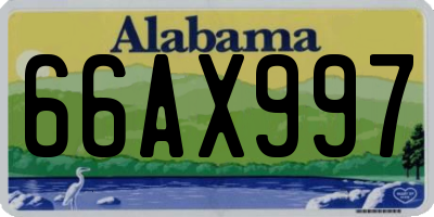 AL license plate 66AX997