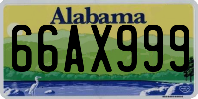 AL license plate 66AX999