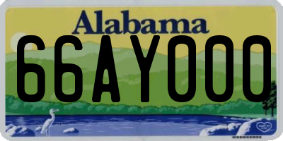 AL license plate 66AY000