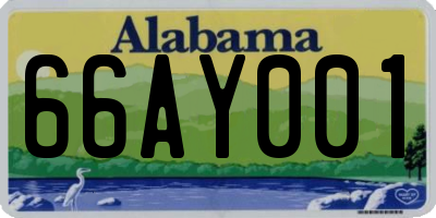 AL license plate 66AY001