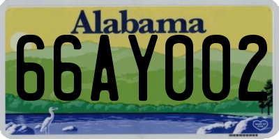 AL license plate 66AY002