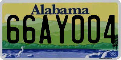 AL license plate 66AY004