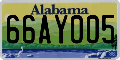 AL license plate 66AY005