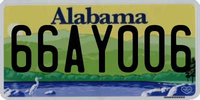 AL license plate 66AY006