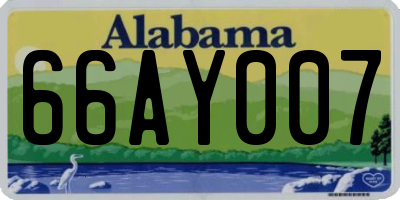 AL license plate 66AY007