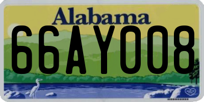 AL license plate 66AY008