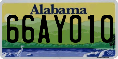 AL license plate 66AY010