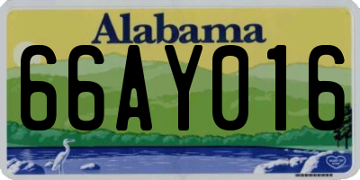 AL license plate 66AY016