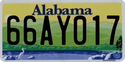 AL license plate 66AY017