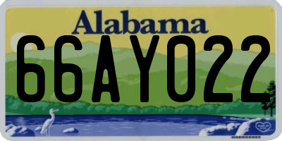 AL license plate 66AY022