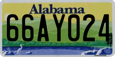 AL license plate 66AY024