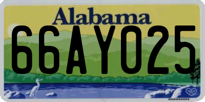 AL license plate 66AY025