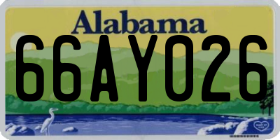 AL license plate 66AY026