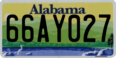 AL license plate 66AY027