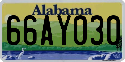 AL license plate 66AY030