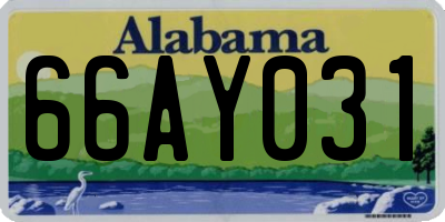 AL license plate 66AY031