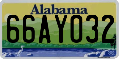 AL license plate 66AY032