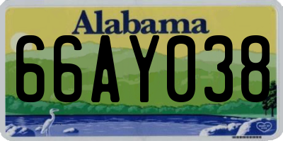 AL license plate 66AY038