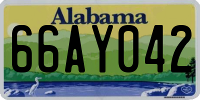 AL license plate 66AY042