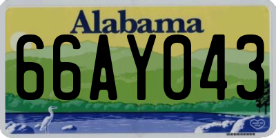 AL license plate 66AY043