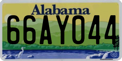 AL license plate 66AY044