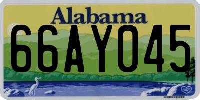 AL license plate 66AY045