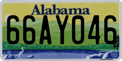 AL license plate 66AY046