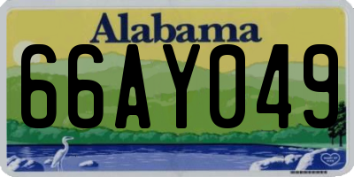 AL license plate 66AY049