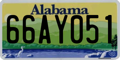 AL license plate 66AY051