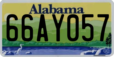 AL license plate 66AY057