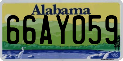 AL license plate 66AY059