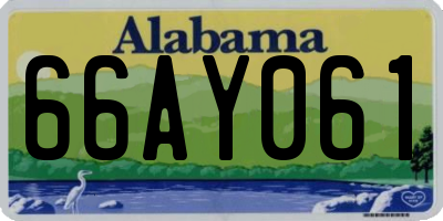 AL license plate 66AY061