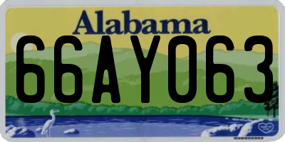AL license plate 66AY063