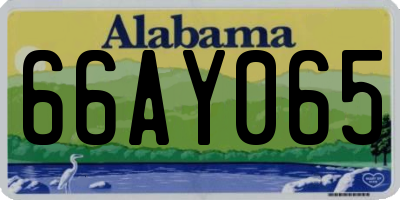 AL license plate 66AY065