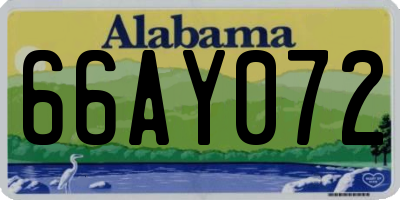AL license plate 66AY072