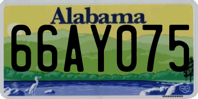 AL license plate 66AY075