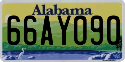 AL license plate 66AY090