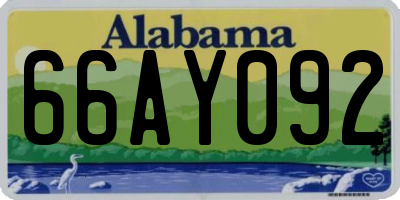 AL license plate 66AY092
