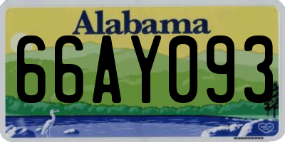 AL license plate 66AY093