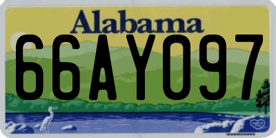 AL license plate 66AY097