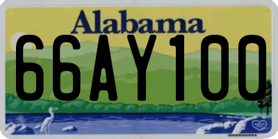 AL license plate 66AY100